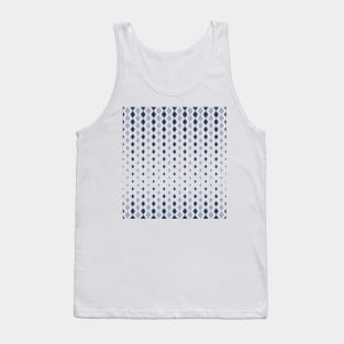 Blue color halftone argyle pattern Tank Top